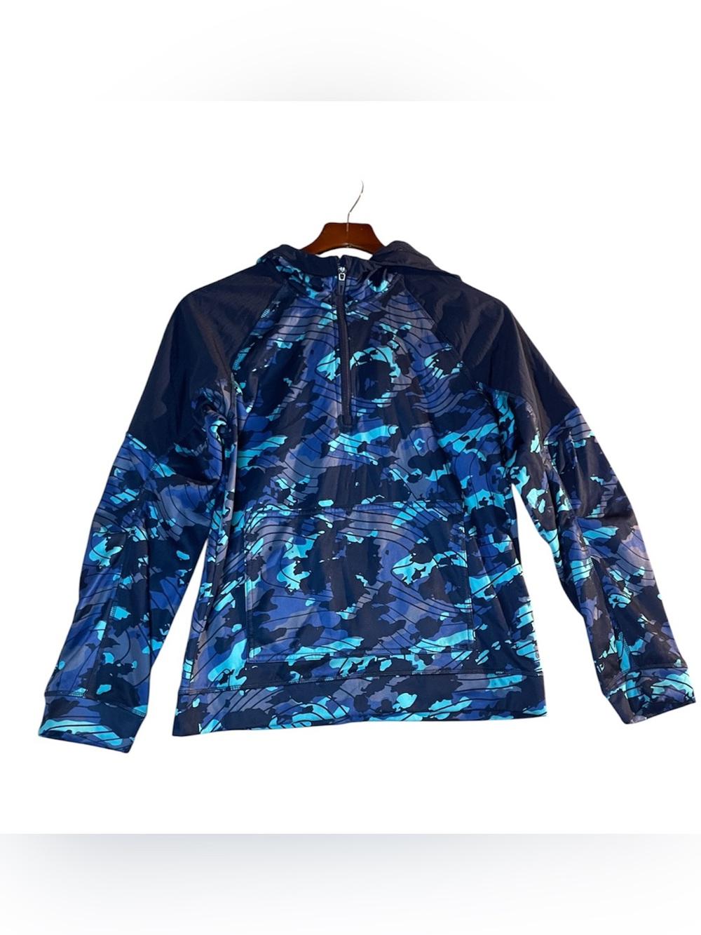 Athletic Works Blue & Teal Camo Kids Hoodie